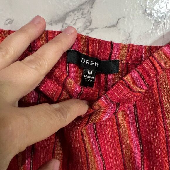 DREW Emerson Strapless Jumpsuit Red Magenta Size M - Picture 4 of 6